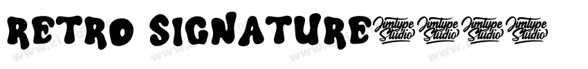 Retro Signature字体转换
